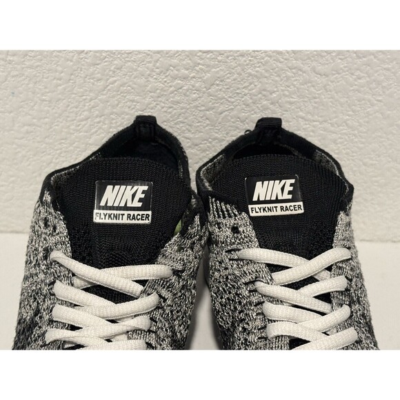 Nike Flyknit Racer Oreo Running Shoe Mens Sz 4 Womens 5.5 Sneaker 526628-101 - Picture 4 of 13